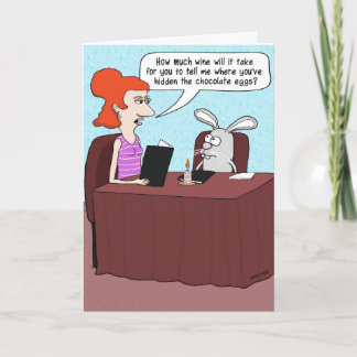 Funny Interrogation av Öster Bunny Helgkort