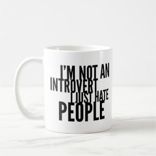 Funny introduverts kaffemugg