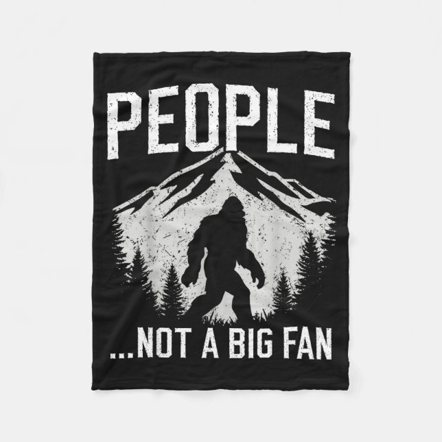 Funny Introvert Bigfoot People Not A Big Fan Dad J Fleecefilt (Framsidan)