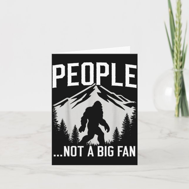 Funny Introvert Bigfoot People Not A Big Fan Dad J Kort (Framsida)