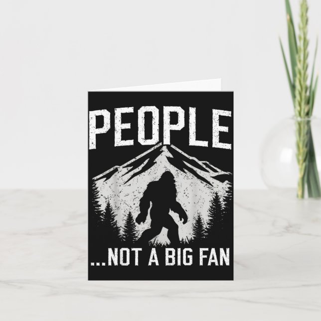 Funny Introvert Bigfoot People Not A Big Fan Dad J Kort (Framsida)
