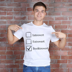 Funny Introvert Extrovert Booktrovert Bok Älskare T Shirt