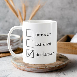 Funny Introvert Extrovert Booktrovert Kaffemugg