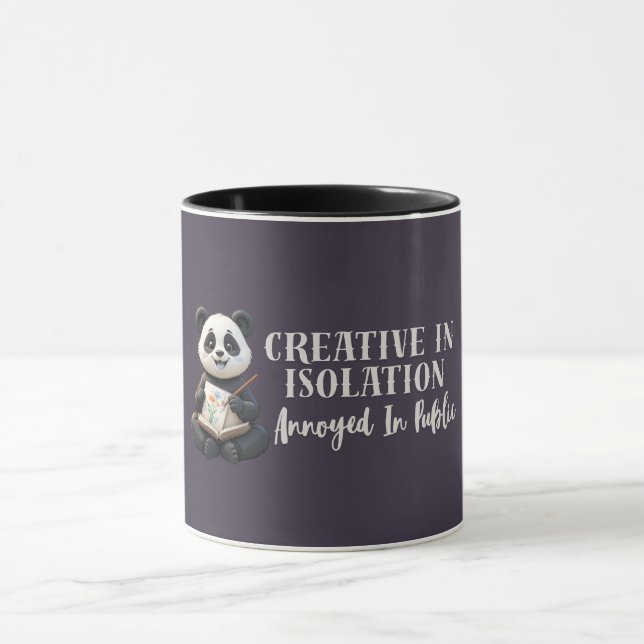 Funny Introvert Panda Mug – Creative in Isolation Mugg (Center)