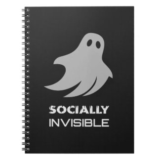 Funny Introvert Spooky Ghost Anteckningsbok