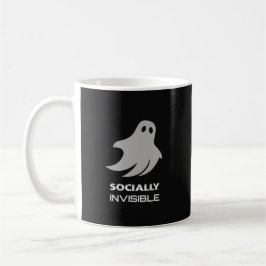 Funny Introvert Spooky Ghost Kaffemugg