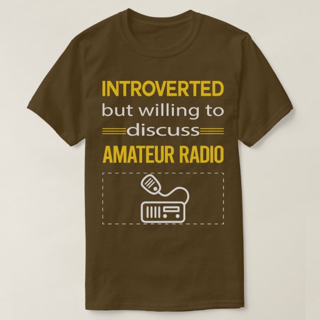 Funny Introverterad Amateur Radio Ham Radio T Shirt (Design framsida)