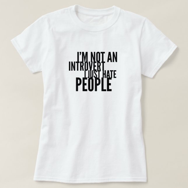 Funny Introverts T-Shirt (Design framsida)