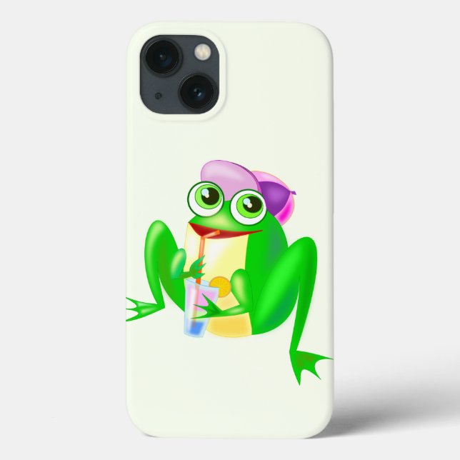 Funny iphone case med Lycklig Frog (Baksida)