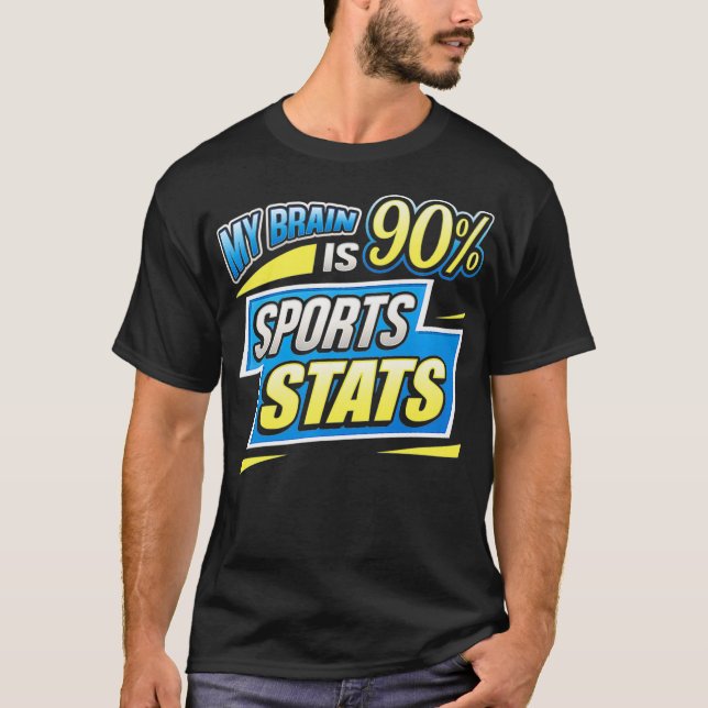 Funny Iports Stats T Shirt Brain Odds Statistician (Framsida)