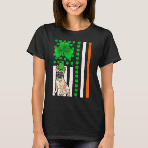 Funny Irish American Flagga Fransk Bulldog St Patr T Shirt