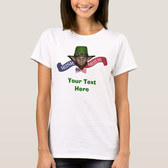Funny Irish American St patrick's day Tee (Framsida)