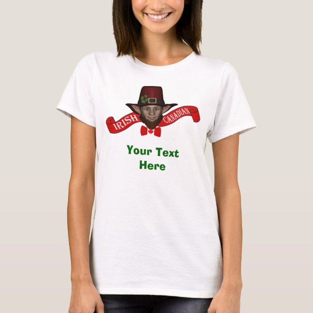 Funny Irish Canadian St patrick's day T-shirt (Framsida)