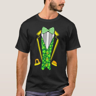 Funny Irish Costume Tuxedo St patricks day Boys Ki T Shirt