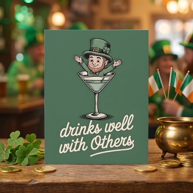 Funny Irish Drinking Buddy Party Card Julkort (Skapare uppladdad)