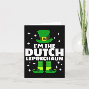 Funny Irish Dutch Leprechaun Lycklig St patricks d Kort