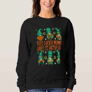 Funny Irish Gnomes This Lucky Momma Kärlek St patt T Shirt