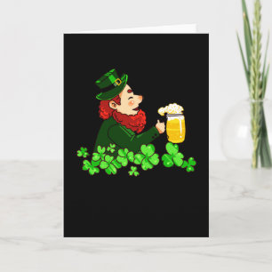 Funny Irish Leprechaun Teckning Kort