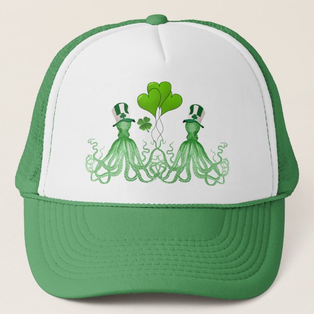 Funny Irish octopi St patrick's day Keps (Framsida)