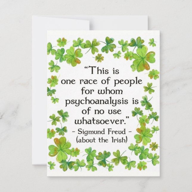 Funny Irish Quote St Patricks Card Julkort (Framsida)