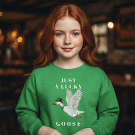 Funny Irish St. Patrick's Day Just a Lucky Goose T Shirt