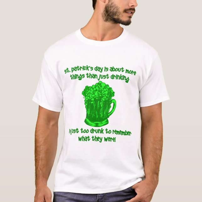 Funny Irish St Patricks Drinking T-shirt (Framsida)
