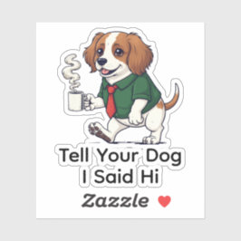 Funny Irish Water Spaniel Business Suit Coffee  Klistermärken