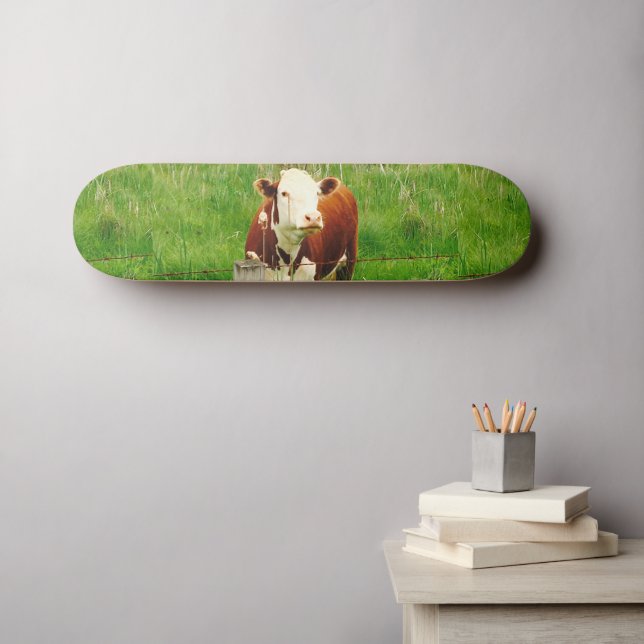 Funny Ironic Cow 4André Mini Skateboard Bräda 18,7 Cm (Väggkonst (Horz))