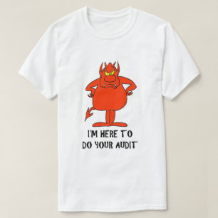 Funny IRS Joke Taxday Humor Humous Djävulen Audit T Shirt