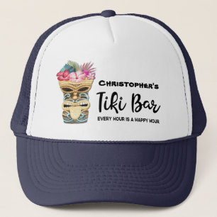 Funny Island Beach Tiki Pub Monogrammed Keps
