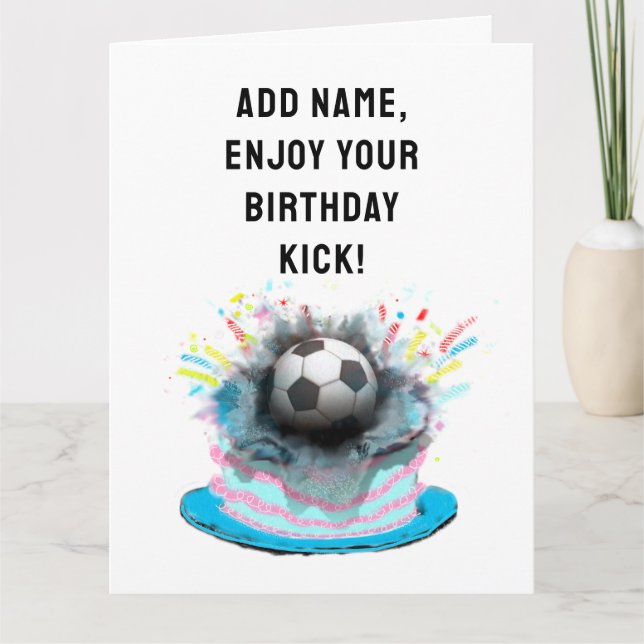 Funny isoccer Birthday Kort (Framsida)