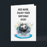 Funny isoccer Birthday Kort<br><div class="desc">Idrottsdag humor för fotbollsspelare,  tränare eller futbol fläkt.</div>
