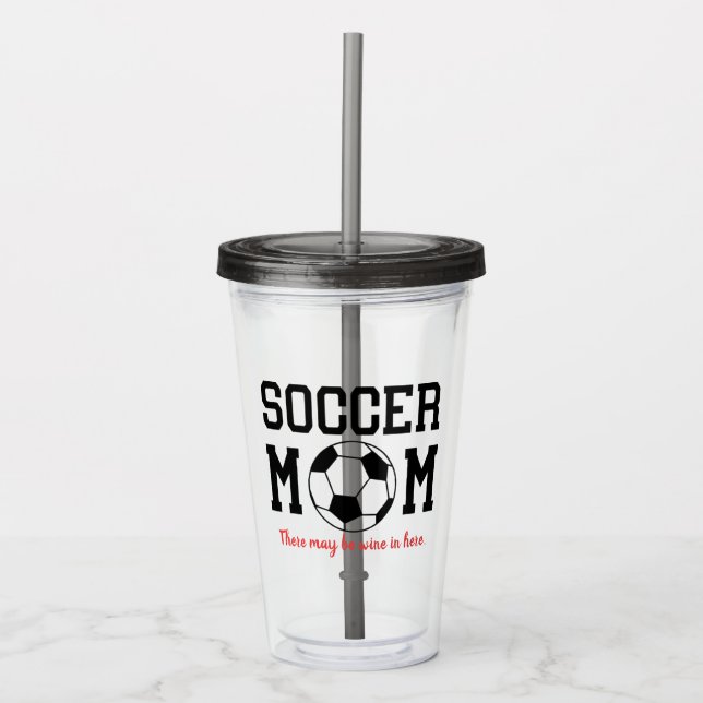Funny isoccer Mamma Acrylic Tumbler Take Away Mugg (Framsida)