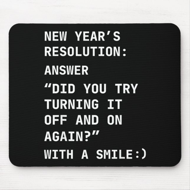 Funny It New Year’s Resolution Tech Computer Suprt Musmatta (Framsidan)