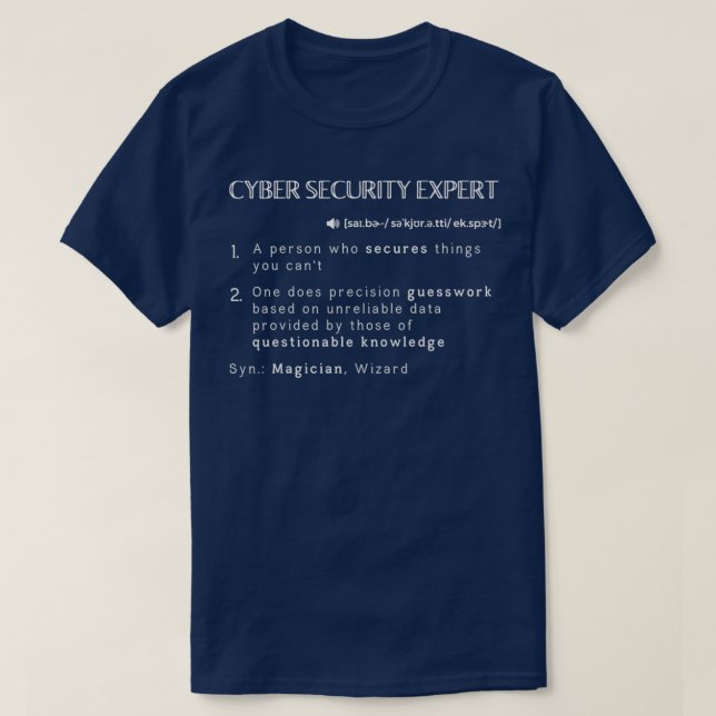 Funny IT-säkerhetsexpert - datorhacking Profe T Shirt (Design framsida)