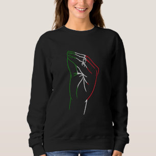 Funny italiensk Hand Gesture Italiensk Flagga Ital T Shirt
