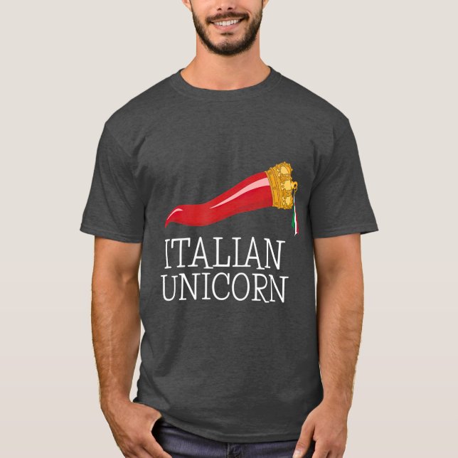 Funny italiensk Lucky Charm Cornicello Italiano T Shirt (Framsida)