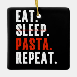 Funny Italy Pasta Älskare Say Julgransprydnad Keramik