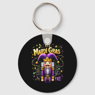 Funny It's Mardi Gras Y'all Nutcracker Kung Mardi Nyckelring