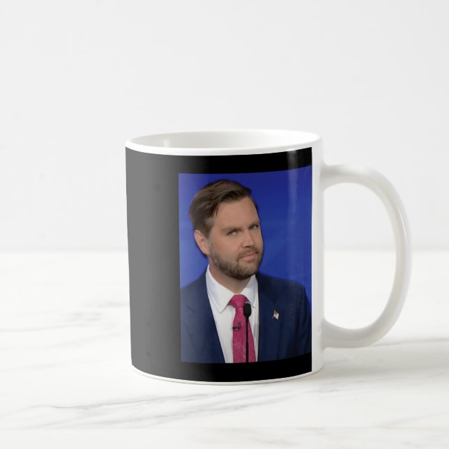 Funny J.d Vance Meme Vice President Dete Face  Kaffemugg (Höger)