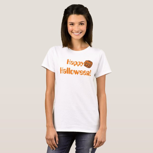 Funny Jack Happy halloween T Shirt (Hel framsida)