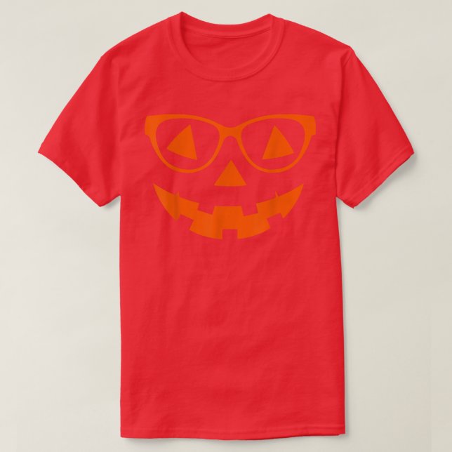 Funny Jack o lantern Ansikte Pumpkin Halloween Cos T Shirt (Design framsida)