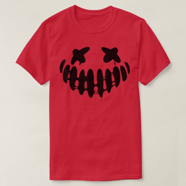 Funny Jack o lantern Ansikte Pumpkin Scary Hallowe T Shirt (Design framsida)