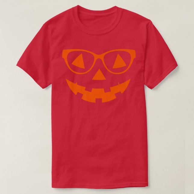 Funny Jack O Lantern Face Pumpkin Halloween Costum T Shirt (Design framsida)