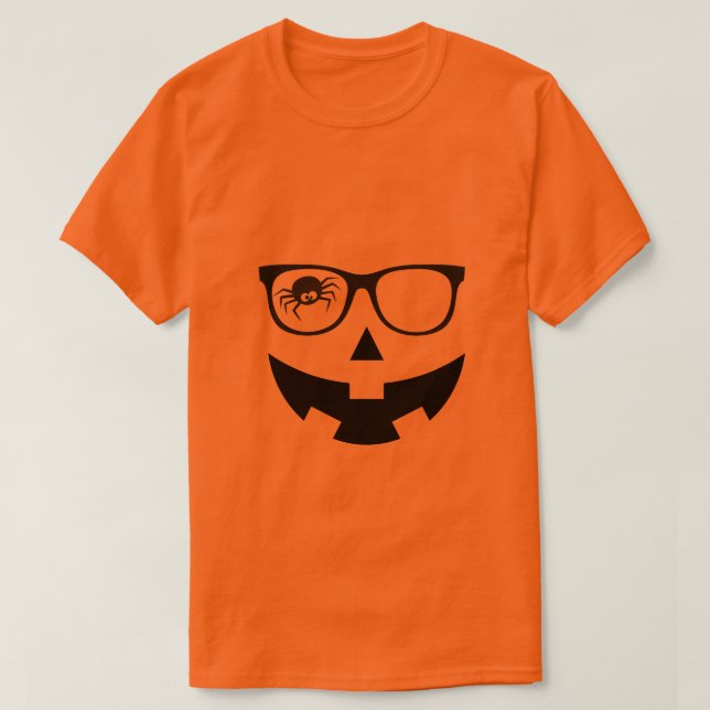 Funny Jack o lantern Sunglasses Pumpkin Spooky Sea T Shirt (Design framsida)