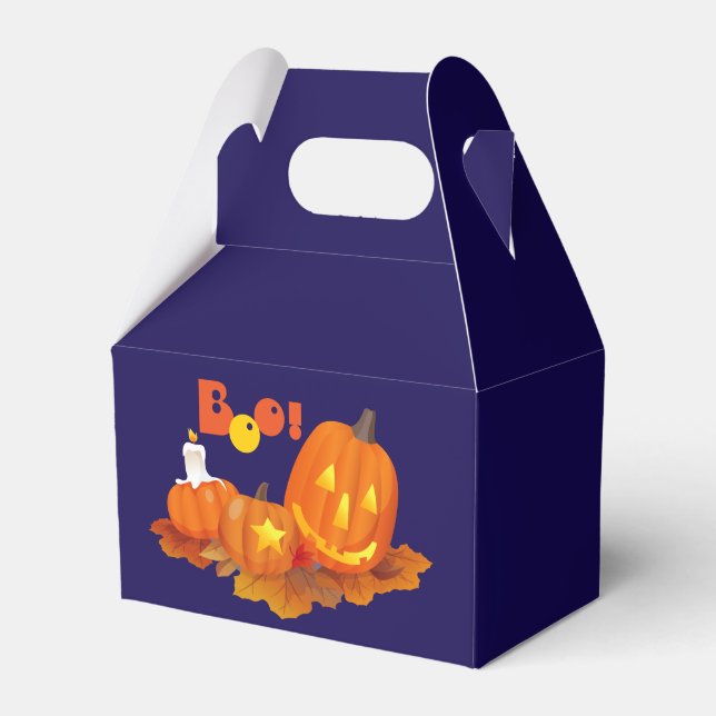 Funny Jack O'Lanterns Halloween Treat Boxes Presentaskar (Framsidan Sidan)