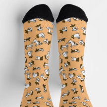 Funny Jack Russell Tecknad Socks
