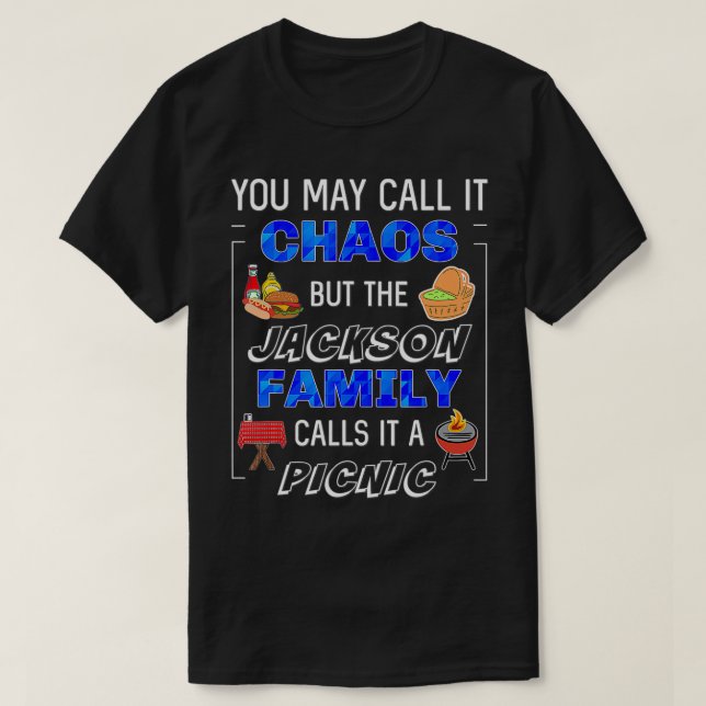 Funny Jackson Family Picnic Cookout Party Gatherin T Shirt (Design framsida)