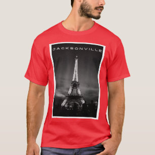 Funny Jacksonville FL Eiffel Torn Wrong City Namn T Shirt