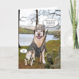 Funny jakt på Hund/Fars dag-kort för Lab Kort